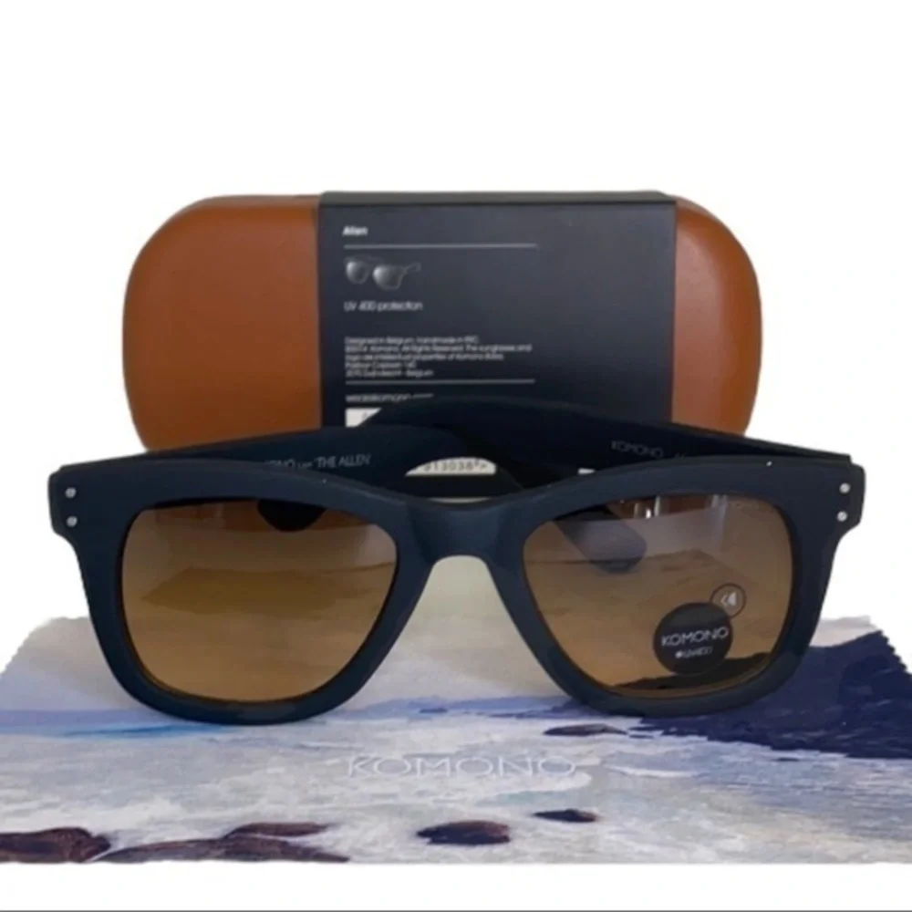 Komono New Allen Black Rubber Sunglasses